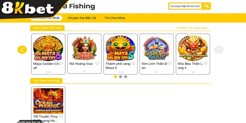 Bắn cá 8KBET là thiên đường giải trí được săn đón hàng đầu bởi các ngư thủ