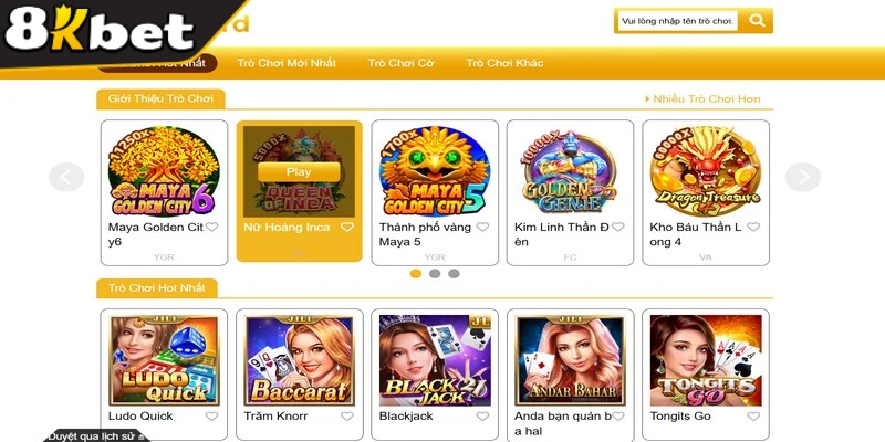 Game bài 8KBET là sảnh chơi đỏ đen mê hoặc bet thủ