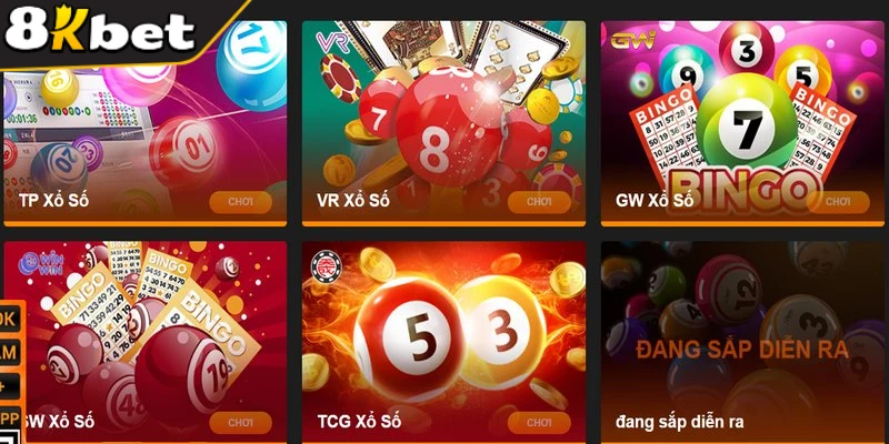 Xổ số 8KBET được biết đến là nơi quy tụ hầu hết các game trong lĩnh vực lô đề