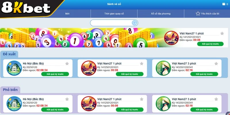 Anh em tham gia xổ số 8KBET có cơ hội nhận khuyến mãi khủng